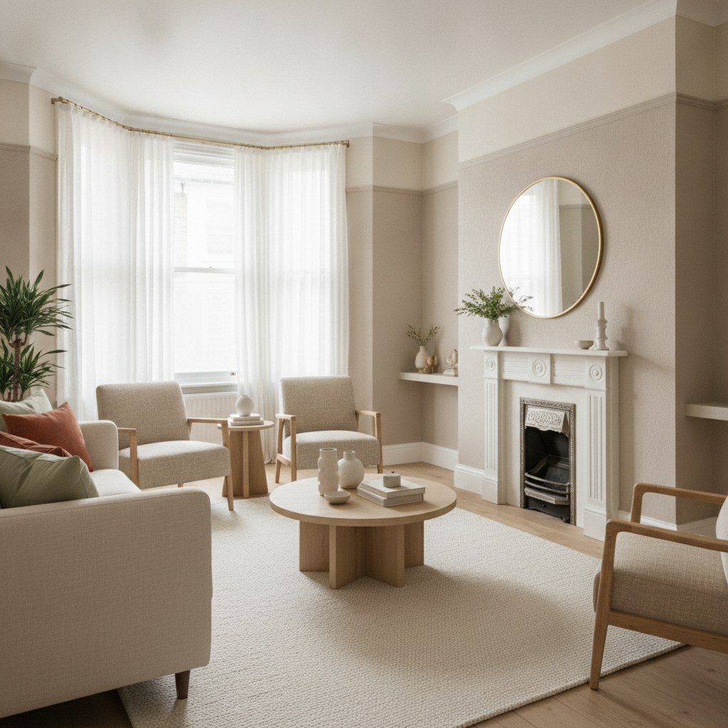 Freshly painted modern living room in York