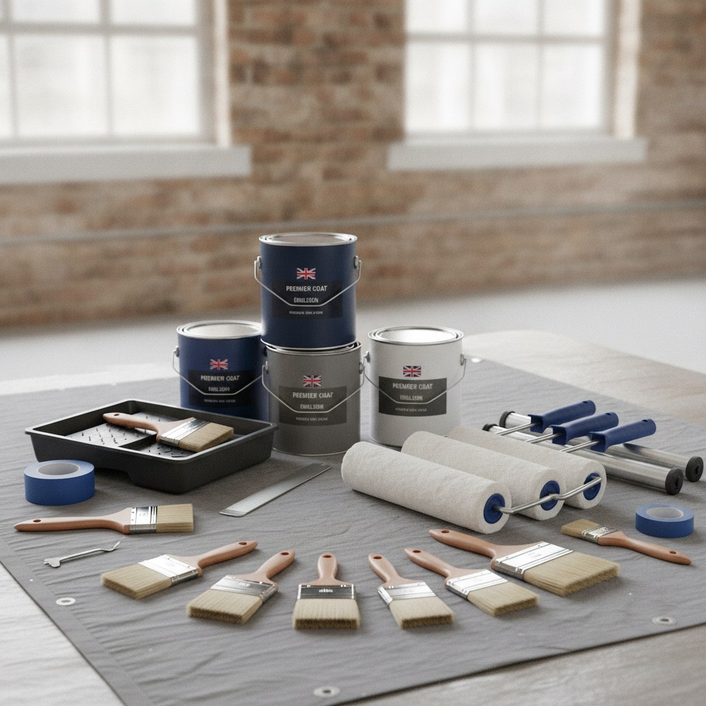 Professional decorating tools and paint supplies